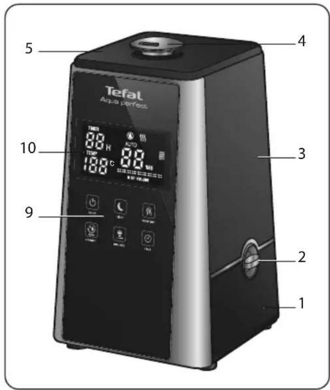 Tefal Aqua perfect 5 4 10 3 9 2 1
