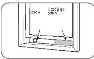 Klizač A Klizač B (po potreb) 1