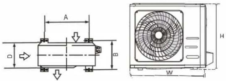 COMFEE CF-ABW09A IU - Schemi dimensionali - 1