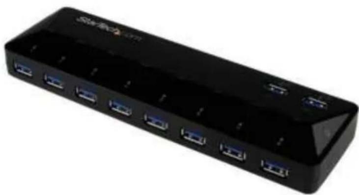 StarTech.com ST103008U2C - 10-Port USB 3.0 Hub with Charge and Sync Ports - 2 x 1.5A Ports - 1