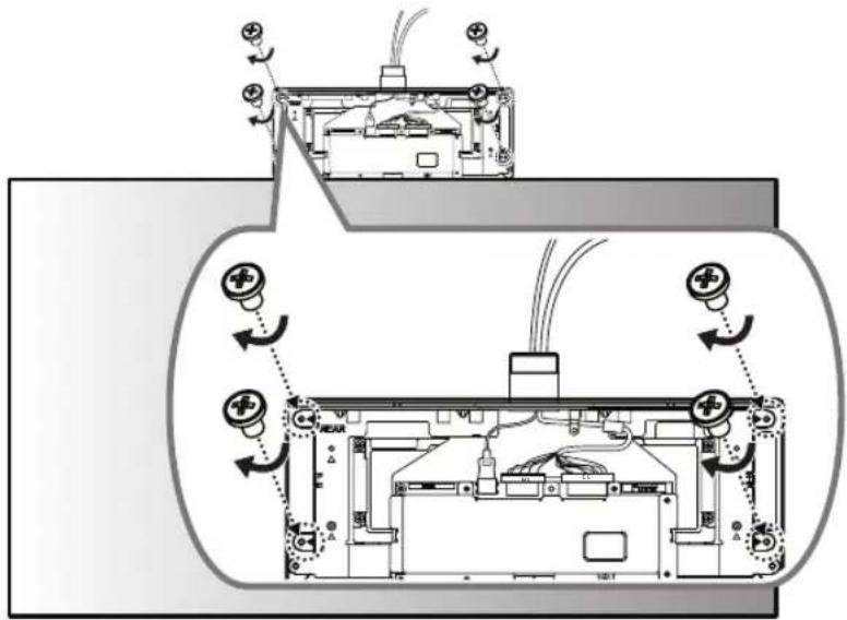 Technical diagram of a device interior with labeled components and directional arrows indicating motion or movement.