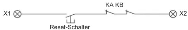 X1 Reset-Schalter KA KB X2