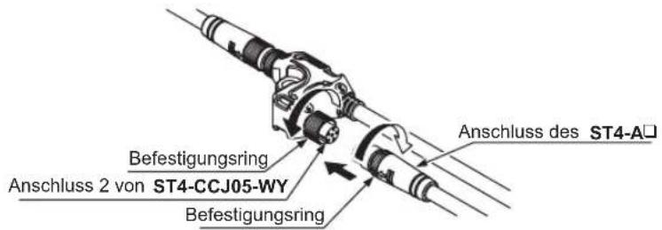 Anschluss des ST4-A□ Befestigungsring Anschluss 2 von ST4-CCJ05-WY Befestigungsring