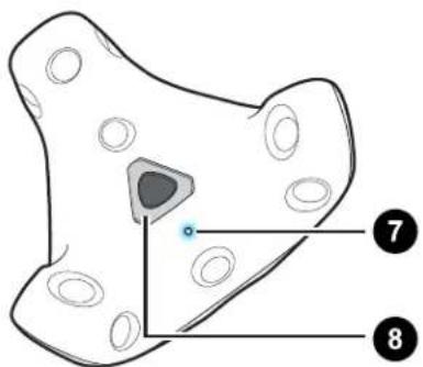 Diagram of a mechanical or biological structure with numbered annotations pointing to specific regions.
