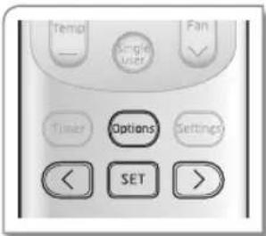 Temp - Single User Fan Timer Options Settings < SET >