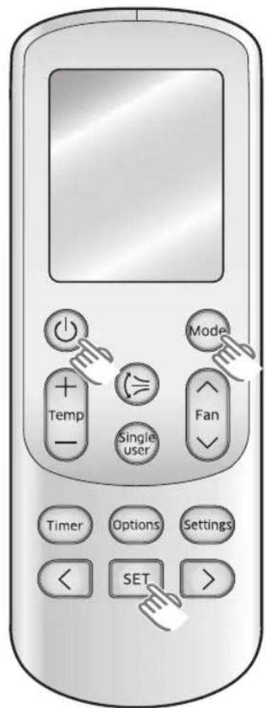 Model + Temp - Single user Fan Timer Options Settings < SET >