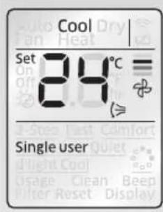 Cool Set 24°C= Single user