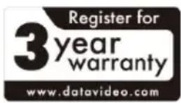 DataVideo HDR-10 - Three Year Warranty - 1