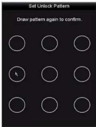 Set Unlock Pattern Draw pattern again to confirm.