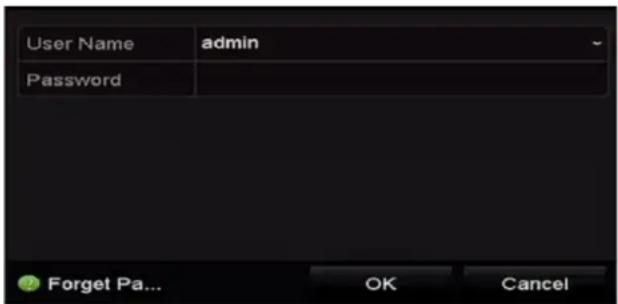 User Name admin Password Forget Pa... OK Cancel