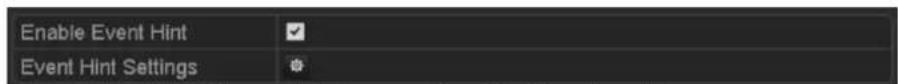 Enable Event Hint Event Hint Settings