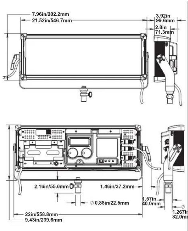 Rosco Silk 210 - SILK® 205 DIMENSIONS - 1