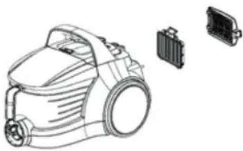 BEKO VCO 32804 AW - HEPA filter and outlet filter - 1