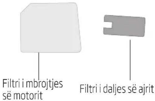 Filtri i mbrojtjes së motorit Filtri i daljes së ajrit