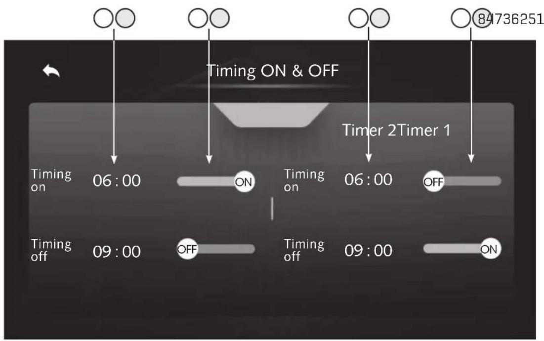 graph TD A["○○"] --> B["Timing on"] C["○○"] --> D["Timing on & OFF"] E["○○"] --> F["Timing on"] G["○○"] --> H["Timing 2Timer 1"] I["○○"] --> J["OFF"] K["○○"] --> L["OFF"] M["○○"] --> N["ON"] O["○○"] --> P["ON"] Q["○○"] --> R["ON"] S["○○"] --> T["ON"] U["○○"] --> V["ON"] W["○○"] --> X["ON"] Y["○○"] -…