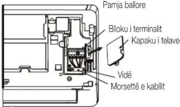 Pamja ballore Bbloku i terminalit Kapaku i telave Vidë Morsettë e kabllit