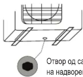 Отвор од са на надворец