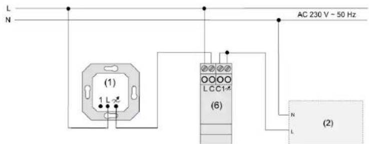 L N (1) 1 L (6) AC 230 V ~ 50 Hz (2)