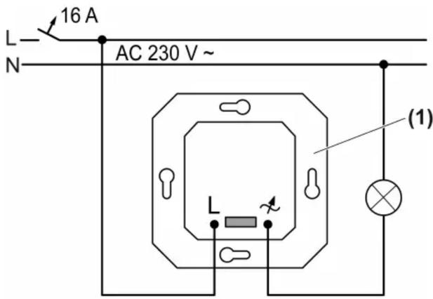 L 16 A N AC 230 V ~ (1) L
