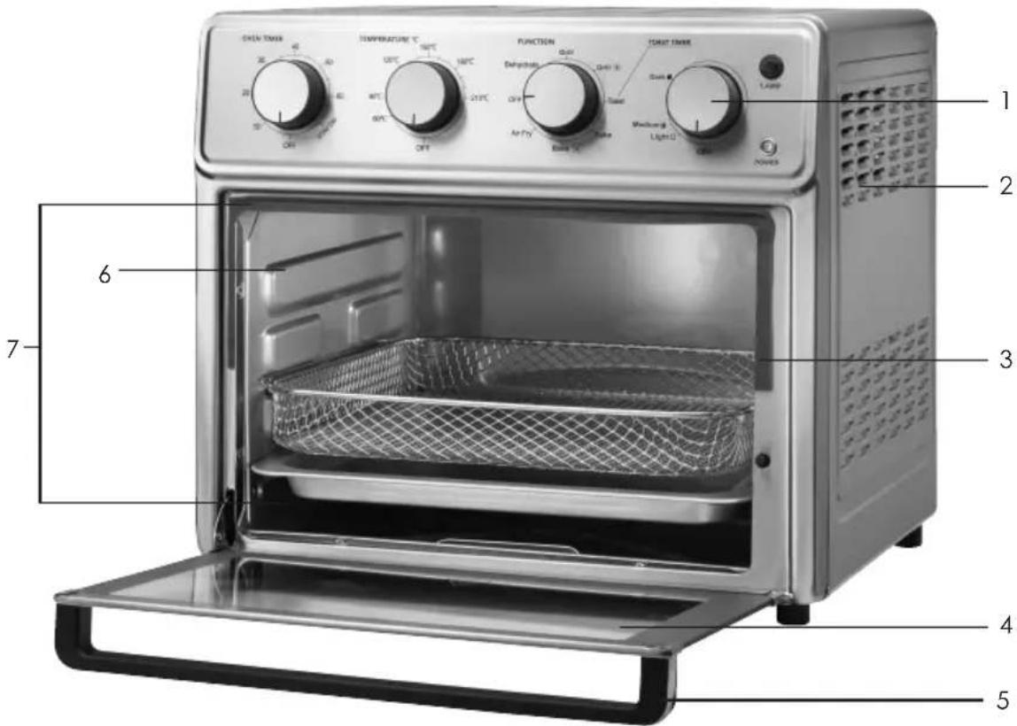 MISTRAL MAO250 - Features of Your 25 Litre Multi-function Air Fryer Oven - 1