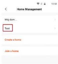 Home Management Moj dom ... Test Create a home Join a home