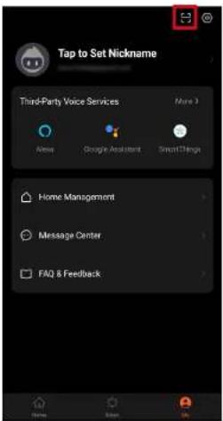 Tap to Set Nickname Third-Party Voice Services More > Alive Google Assistant Smart Things Home Management Message Center FAQ & Feedback