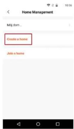 Home Management Môj dom _ Create a home Join a home