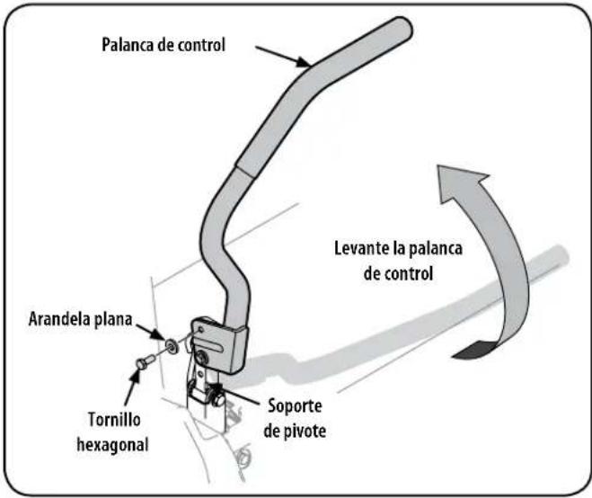 Palanca de control Arandela plana Tornillo hexagonal Soporte de pivote Levante la palanca de control