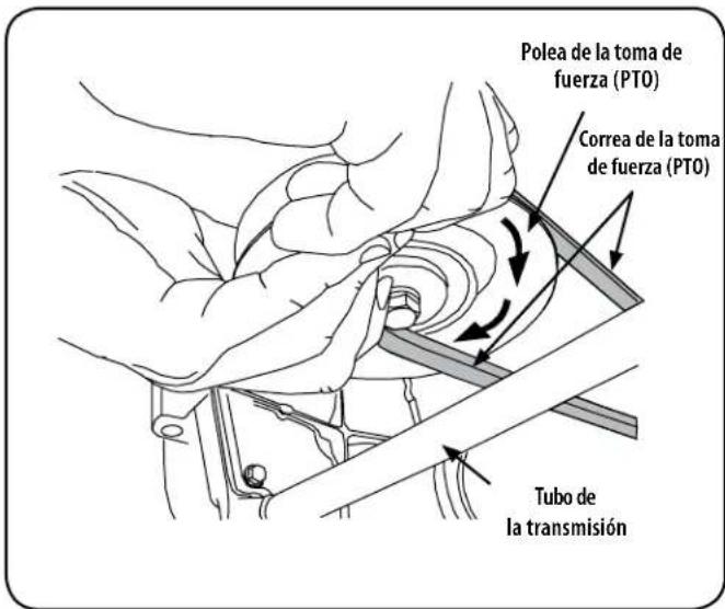 Polea de la toma de fuerza (PTO) Correa de la toma de fuerza (PTO) Tubo de la transmisión