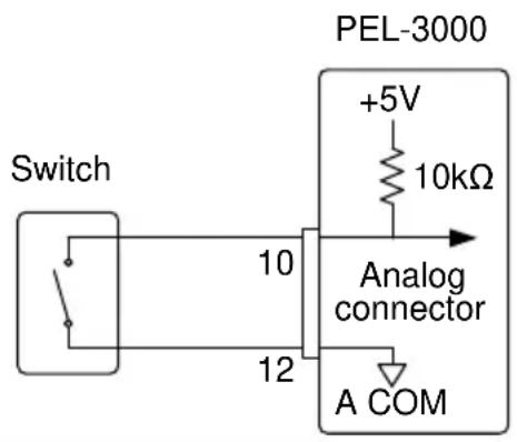 PEL-3000 +5V 10kΩ Switch 10 12 Analog connector A COM