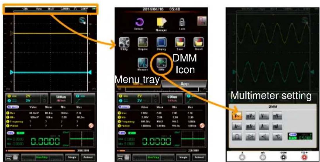2014/04/16 05:48 DMM Icon Menu tray App Multimeter setting