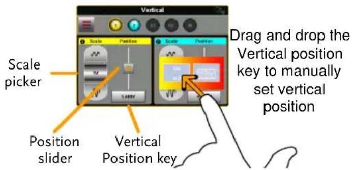 Scale picker Position slider Vertical Position key Scale Position Scale Position Drag and drop the Vertical position key to manually set vertical position