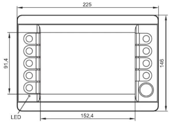 225 91,4 LED 152,4 146