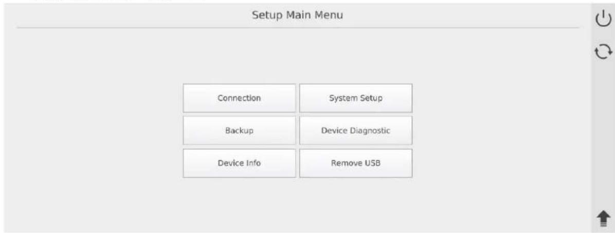 IFM AE1300 - Setup-Hauptmenü anzeigen - 1