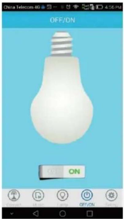 China Telecom 4G OFF/ON ON OK ON Cancel Make Lamp OFF/ON Saying