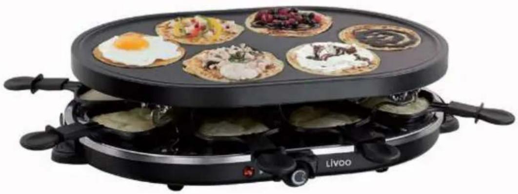 LIVOO DOC188 - Raclette und mini Crepes Maker - 1