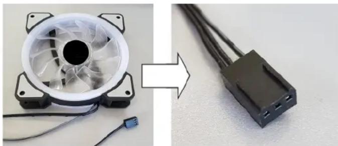 LC-Power CF-120-PRO-RGB - Step 1 - Mainboard connection: - 1