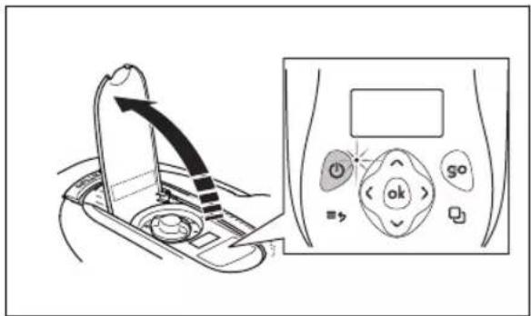 Diagram showing a car interior with directional arrows and a control panel with buttons labeled 'OK', 'So', and 'No'.