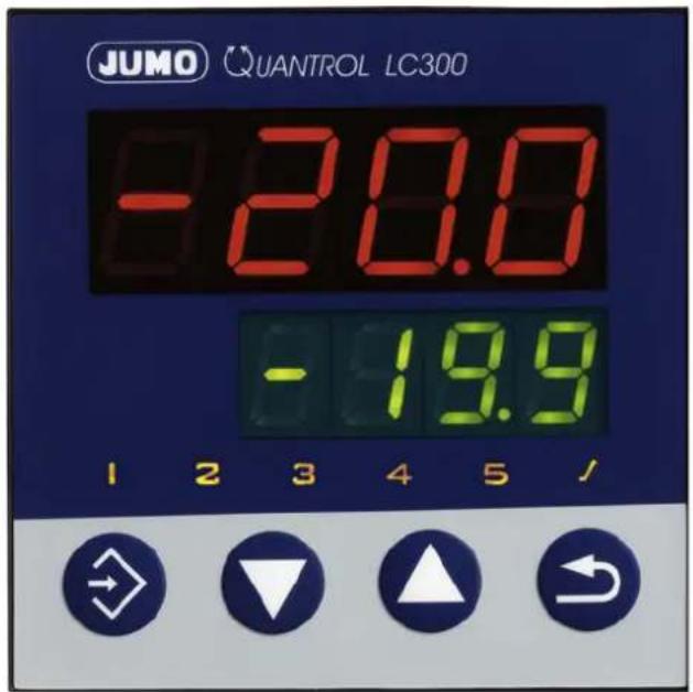 JUMO QUANTROL LC300 -20.0 -19.9 1 2 3 4 5 / → ↻ ▲ → ↺