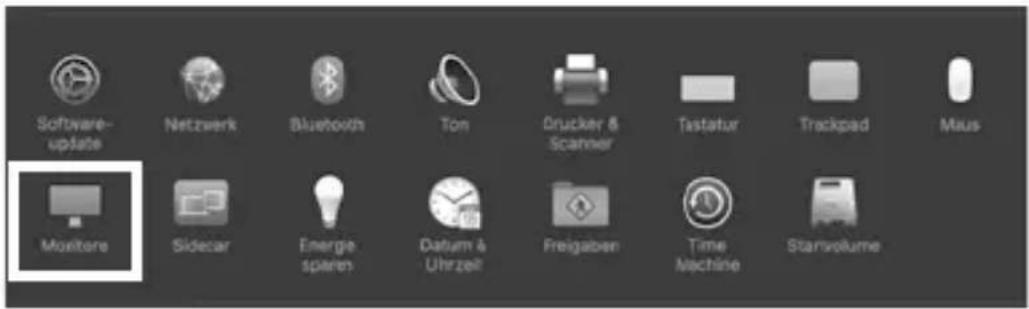 Software-update Netzwerk Bluetooth Ton Druckey & Scanner Tastatur Trackpad Maus Mailers Sidecar Energie sparen Datum & Uhrzeit Freigaben Time Machine Starvolume