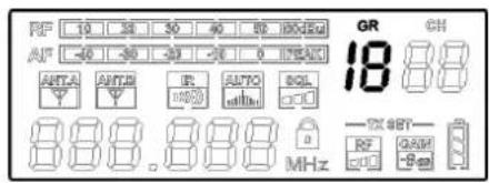 PSP 10 30 50 40 80 100dB AF -40 -60 -20 -10 0 178A AUTO AUTO AUTO BCL AUTO BCL 888.888 MHz GR CH 1888 — TX SET — RF GAIN CIO BSS