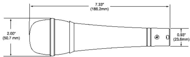 7,33" (186.2mm) 2,00" (50.7 mm) 0,93" (23.6mm)