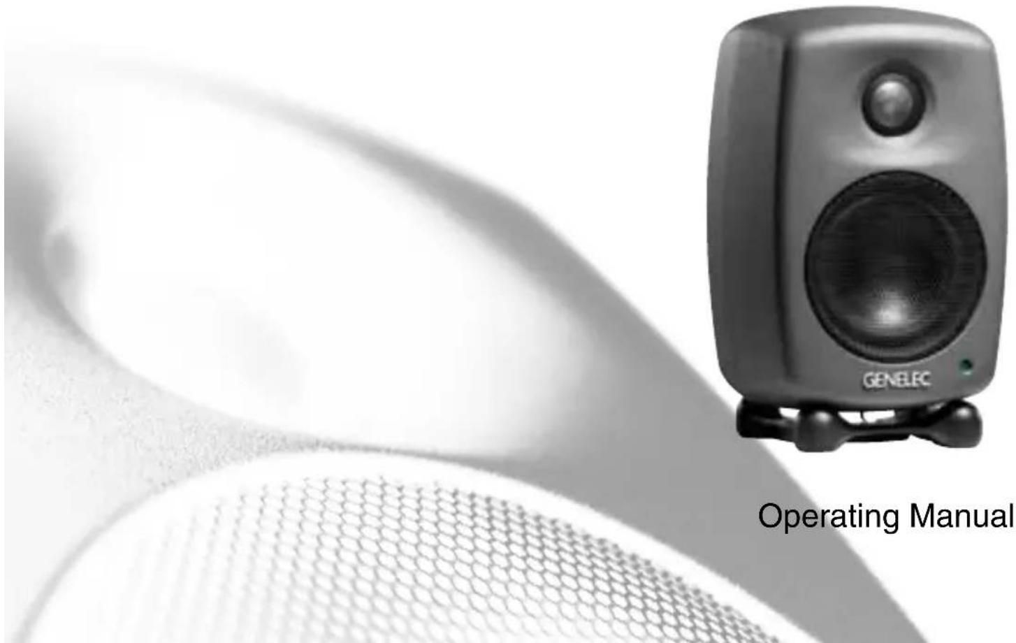 GENELEC Operating Manual