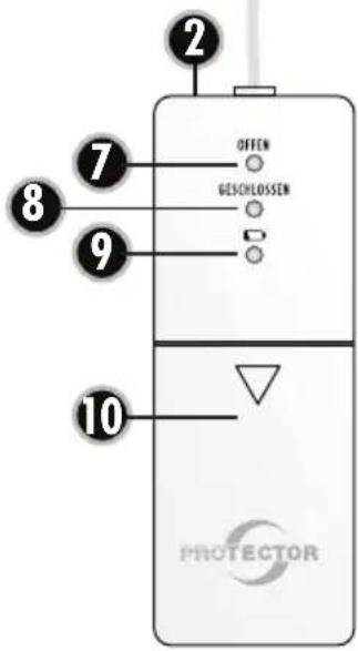 2 7 OFFEN GESCHLOSSEN 8 9 10 PROTECTOR