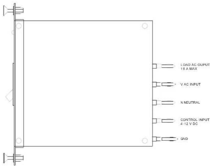 LOAD AC CIPUT 16 A MAX V AC INPUT N NEUTRAL CONTROL INPUT 4-12 V DC GND