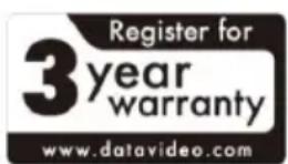 DataVideo PTC-285T - Three Year Warranty - 1