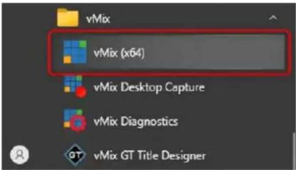 vMix vMix (x64) vMix Desktop Capture vMix Diagnostics GT vMix GT Title Designer