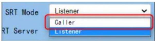 SRT Mode RT Server Listener Caller Listener