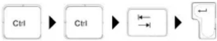 Icy Box IB-KVM8801-HU2 - Restore the hot-key settings to default (right "Ctrl"): - 1