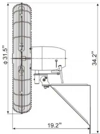 φ31.5" 19.2" 34.2"